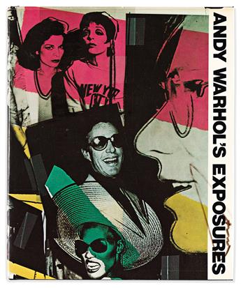 (ARTISTS.) WARHOL, ANDY. Andy Warhols Exposures. Signed and Inscribed, to Norma lee and / Morty Funger / by / Andywarhol, on the hal